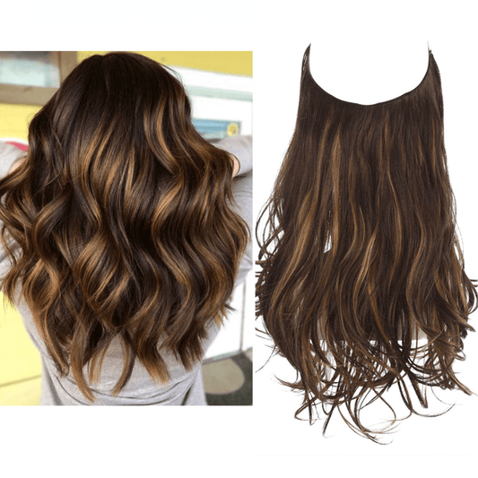 Dark Brown with Blonde Highlight Wavy