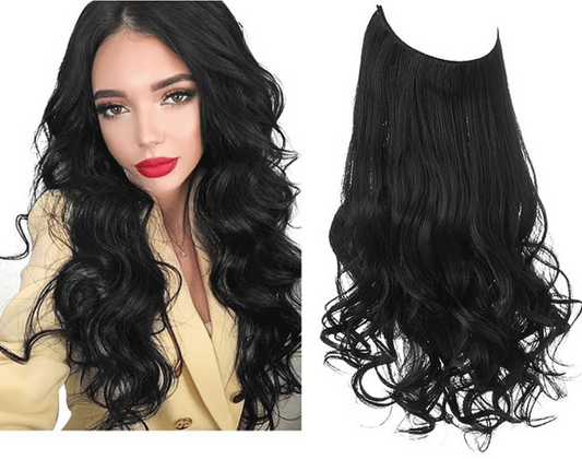 Jet Black Wavy (22 Inch)